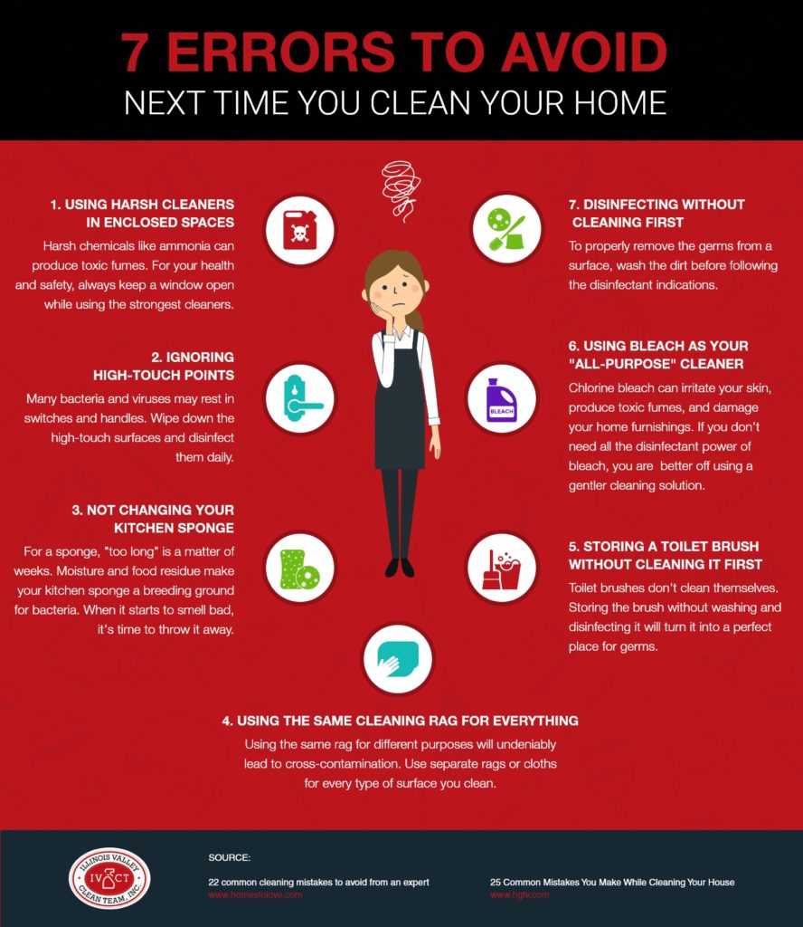 7 Errors To Avoid Next Time You Clean Your Home